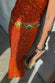 Orange Sequin Dorris Skirt Petite