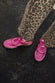 Pink and Red Leather Trainer