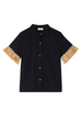 Black Raffia Shirt