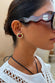 Deloris Red Circle Earrings