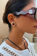 Deloris Red Circle Earrings