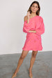 caption_Model wears Pink Safari Mini Tilly Dress in UK size 8/ US 4