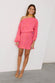 caption_Model wears Pink Safari Mini Tilly Dress in UK size 8/ US 4