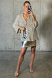 caption_Model wears Silver Sequin Miley Shirt in UK size 10/ US 6