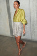 Silver Sequin Mini Jaspre Skirt