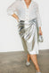 Silver Vegan Leather Jaspre Skirt