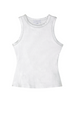 Silver Ribbed Tank Top