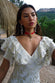 caption_Model wears Cream Jacquard Tilda Mini Dress in UK size 10/ US 6