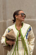 caption_Model wears  Stripe Quilted Jacket in size S