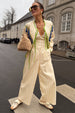 caption_Model wears  Stripe Suki Trousers in UK size 6/ US 2 in petite