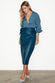 Teal Vegan Leather Jaspre Skirt