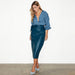 Teal Vegan Leather Jaspre Skirt