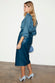 Teal Vegan Leather Jaspre Skirt