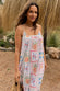 White Island Cross Stitch Maxi Dress