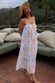 White Island Cross Stitch Maxi Dress
