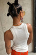 White Ribbed Tank