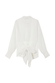 White Studded Tie Back Shirt