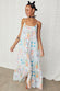 White Island Cross Stitch Maxi Dress