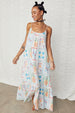 White Island Cross Stitch Maxi Dress