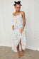White Island Cross Stitch Maxi Dress