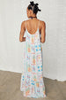 White Island Cross Stitch Maxi Dress