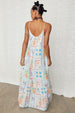 White Island Cross Stitch Maxi Dress