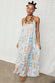 White Island Cross Stitch Maxi Dress