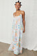 White Island Cross Stitch Maxi Dress