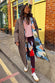Navy Abstract Coat
