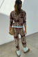 Chocolate Bandana Wide Leg Trousers
