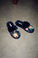 Navy Charm Mule Slippers