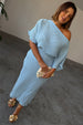 caption_Model wears Ice Blue Plisse Tilly Dress in size XL