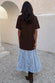 caption_Model wears Chocolate Cara T Shirt Dress  in size M