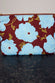 Blue & Burgundy Poppy Laptop Case