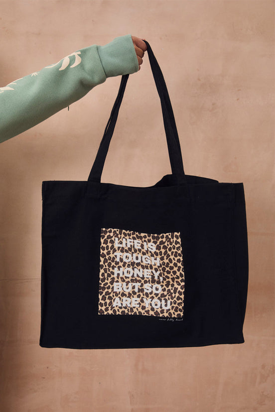 Black Life Is Tough Tote Bag