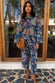 Denim Paisley Belted Shacket