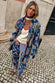 Denim Paisley Belted Shacket