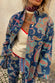 Denim Paisley Belted Shacket