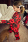 Kids Red Bow Cotton Button Through Pyjamas