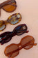 Red Wiggle Arm Acetate Sunglasses