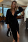 Black Velvet Midi Vienna Dress Petite