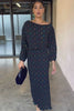 Video of Model wearing Multi Spot Long Sleeve Tilly Dress in UK 8 / US 4