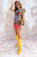 Red Daisy Mini Skirt