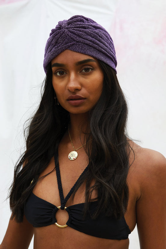 Purple Sparkle Headscarf