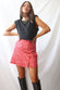 Red Daisy Mini Skirt