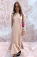 Beige Sweat Maxi Dress - nfd-demo-dev