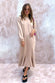 Beige Sweat Maxi Dress - nfd-demo-dev