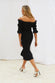 Black 3/4 Sleeve JoJo Midi Dress - nfd-demo-dev