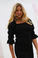 Black 3/4 Sleeve JoJo Midi Dress - nfd-demo-dev