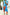 Thumbnail for Blue Sleeveless Foil Wrap Dress - nfd-demo-dev